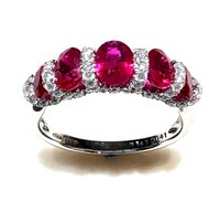 Ringe Sommer Dame Classici in Weißgold Rubino 1.47 Ct RUB CT 1.47 DIA CT 0.41 - RUB CT 1.47 DIA CT 0.41
